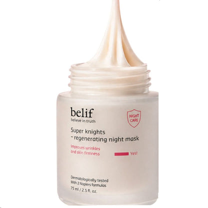 belif Super Knights Korean Regenerating Sleeping Mask-Vegan Night Cream for Anti Aging & Brightening