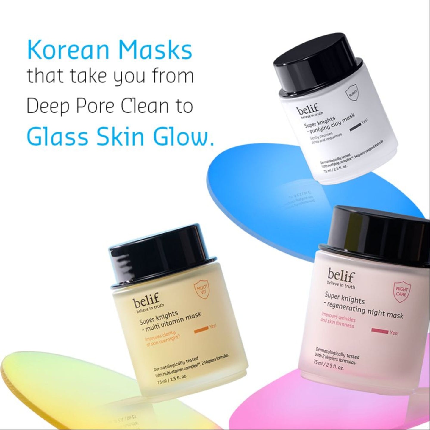 belif Super Knights Korean Regenerating Sleeping Mask-Vegan Night Cream for Anti Aging & Brightening