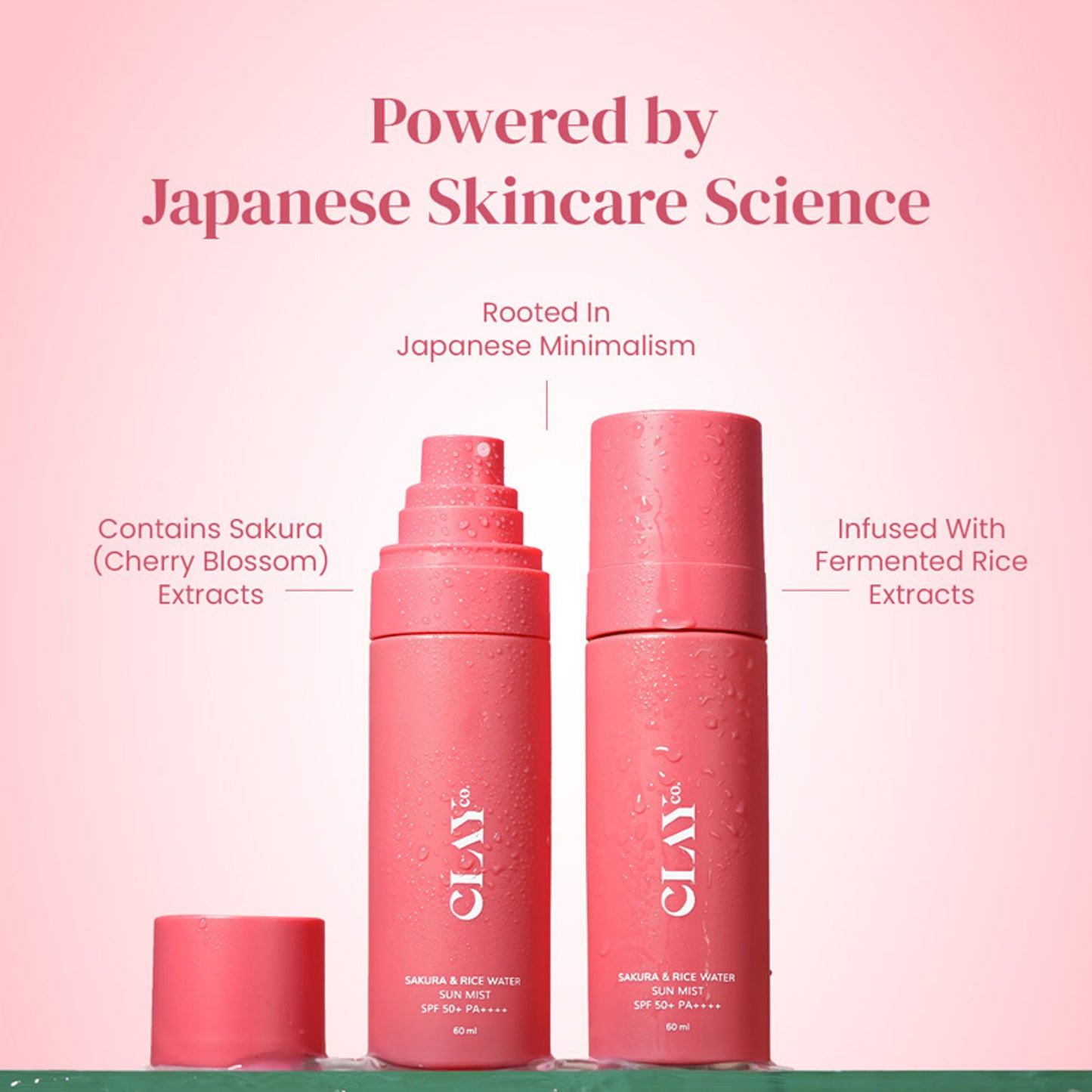 ClayCo Sakura & Rice Water Sunmist With SPF 50+ PA++++