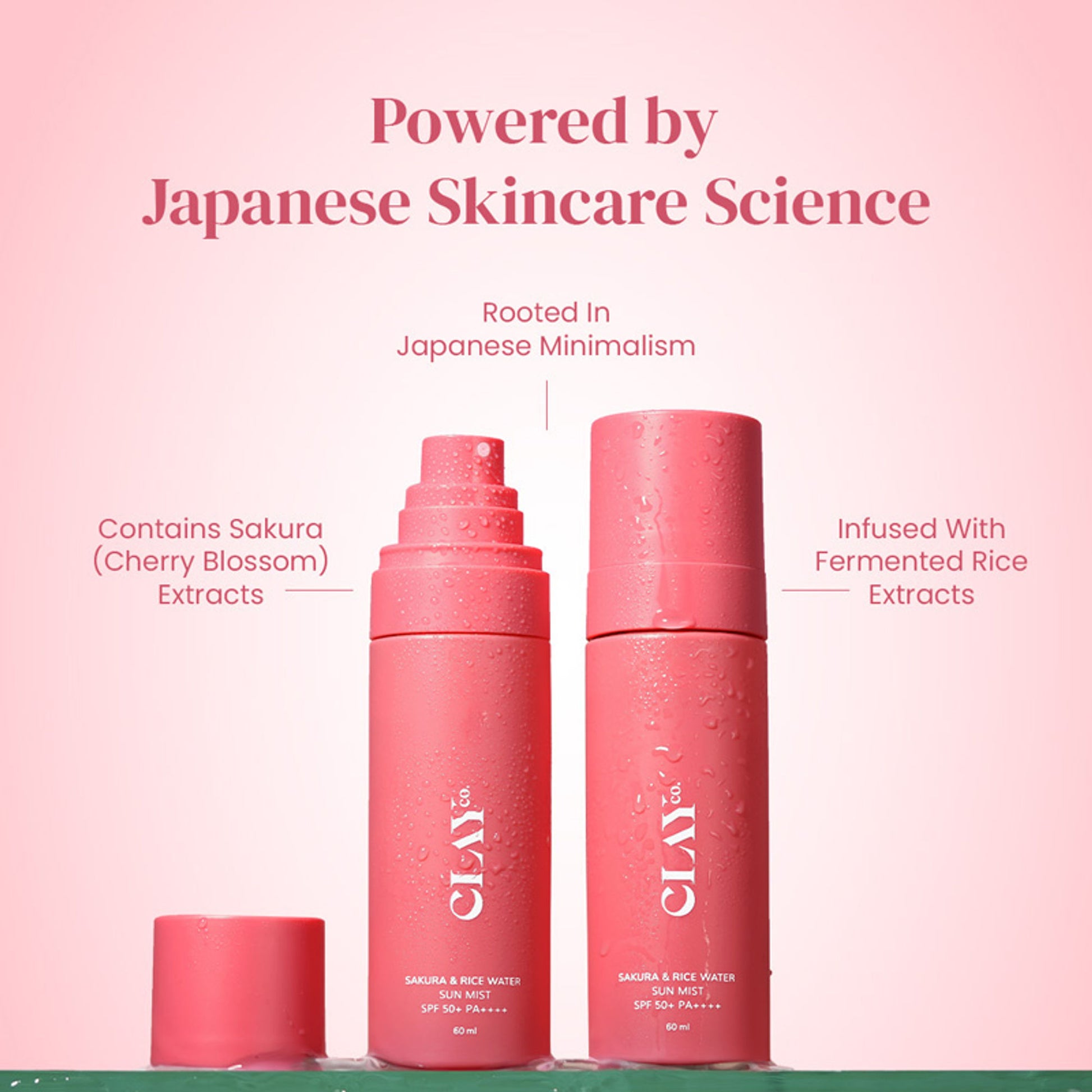ClayCo Sakura & Rice Water Sunmist With SPF 50+ PA++++