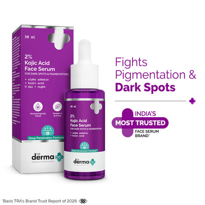 The Derma Co 2% Kojic Acid Face Serum for Dark spots reduction, Pigmentation & Blemishes