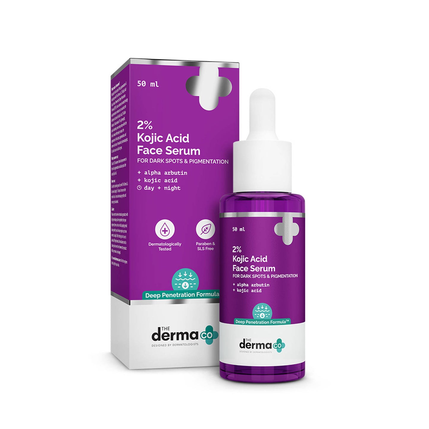 The Derma Co 2% Kojic Acid Face Serum for Dark spots reduction, Pigmentation & Blemishes