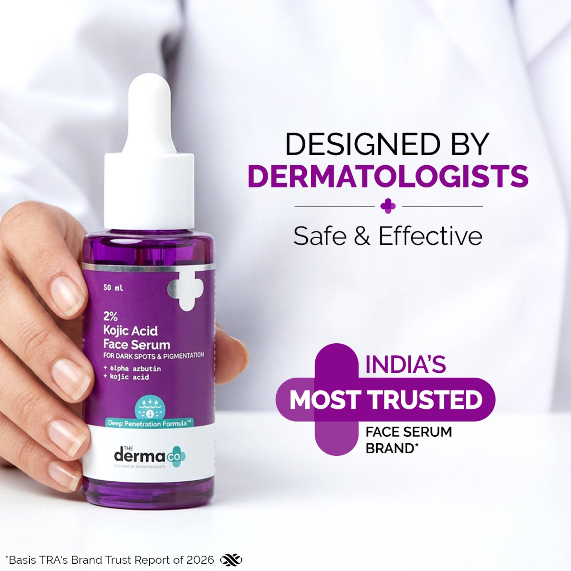 The Derma Co 2% Kojic Acid Face Serum for Dark spots reduction, Pigmentation & Blemishes