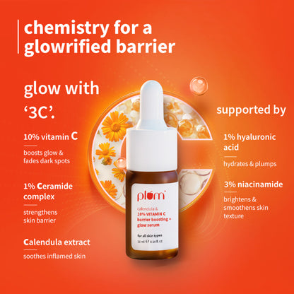 Plum Calendula & 10% Vitamin C Barrier Boosting + Glow Serum