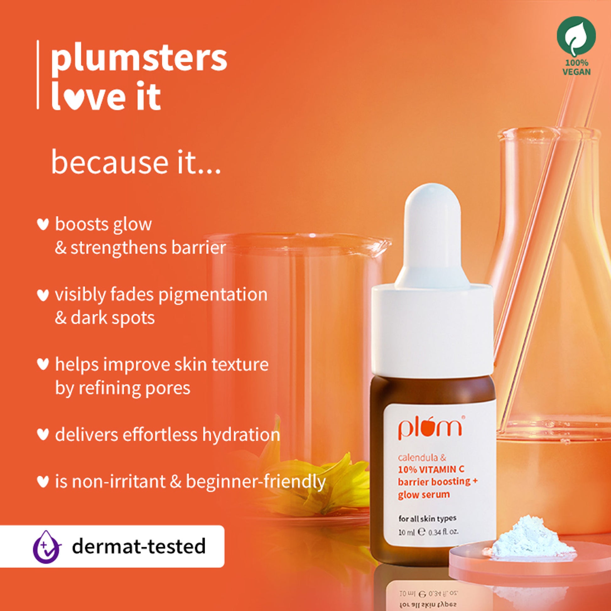 Plum Calendula & 10% Vitamin C Barrier Boosting + Glow Serum