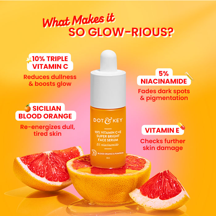 Dot & Key 10% Vitamin C + E Face Serum, Pack of 2