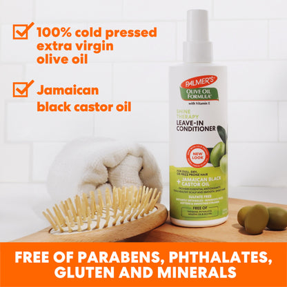Palmer’s Olive Oil Leave-in Conditioner Spray for Minimized Frizz, Balanced Scalp, Shine