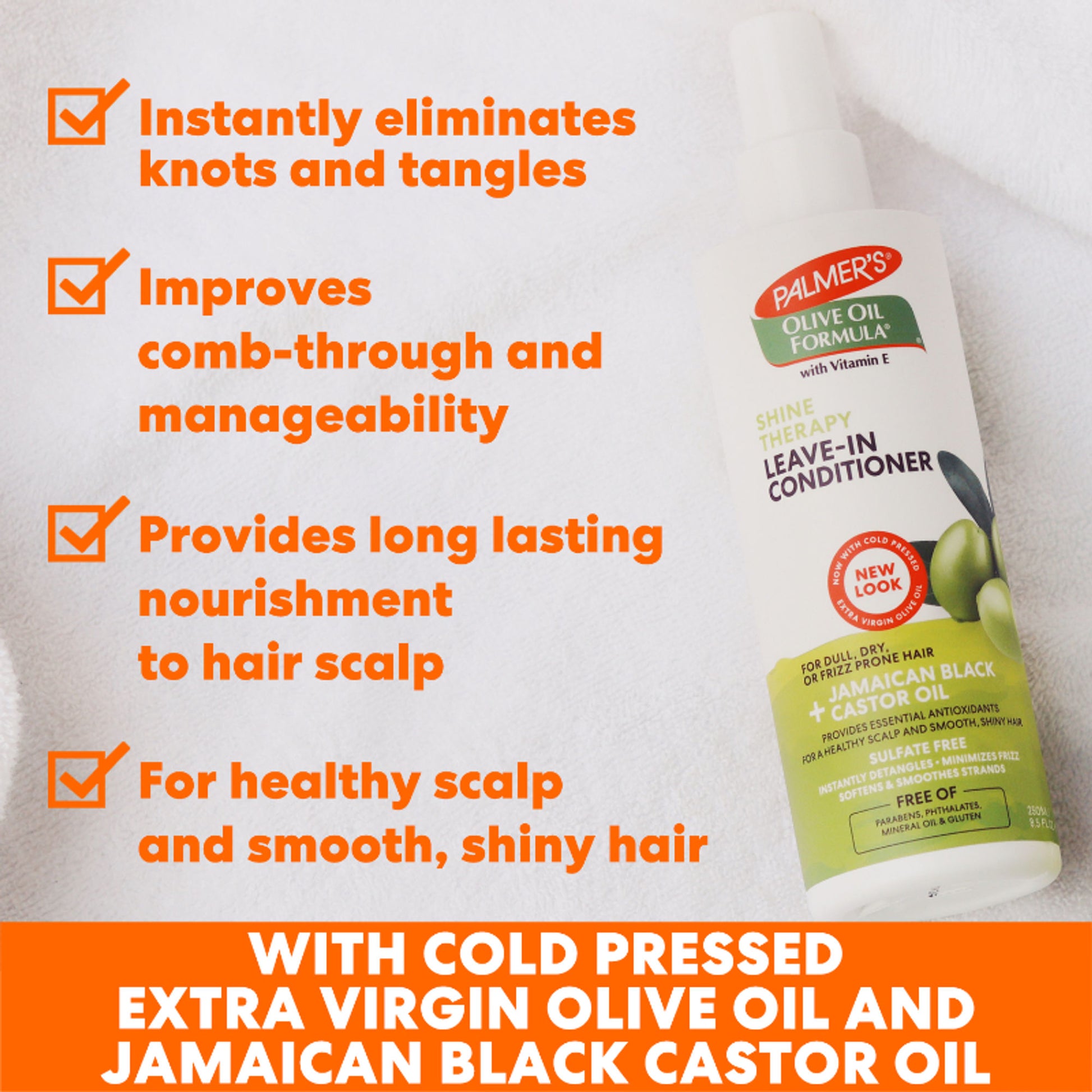 Palmer’s Olive Oil Leave-in Conditioner Spray for Minimized Frizz, Balanced Scalp, Shine