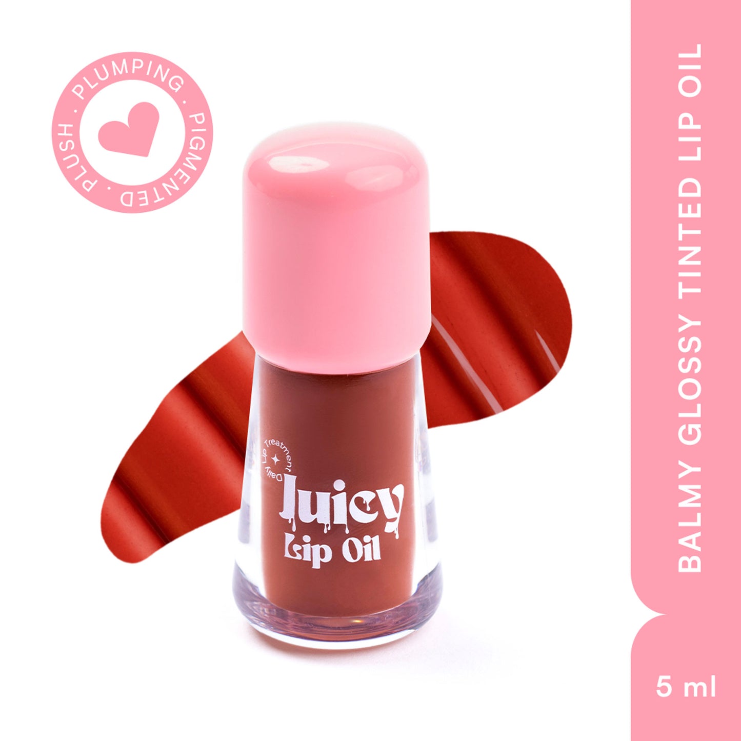 Gush Beauty Balmy Glossy Tinted Lip Oil - Tomato Red