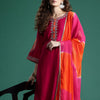 Dhiyona IE Ethnic Motifs Embroidered Zari Kurta With Trousers & Dupatta