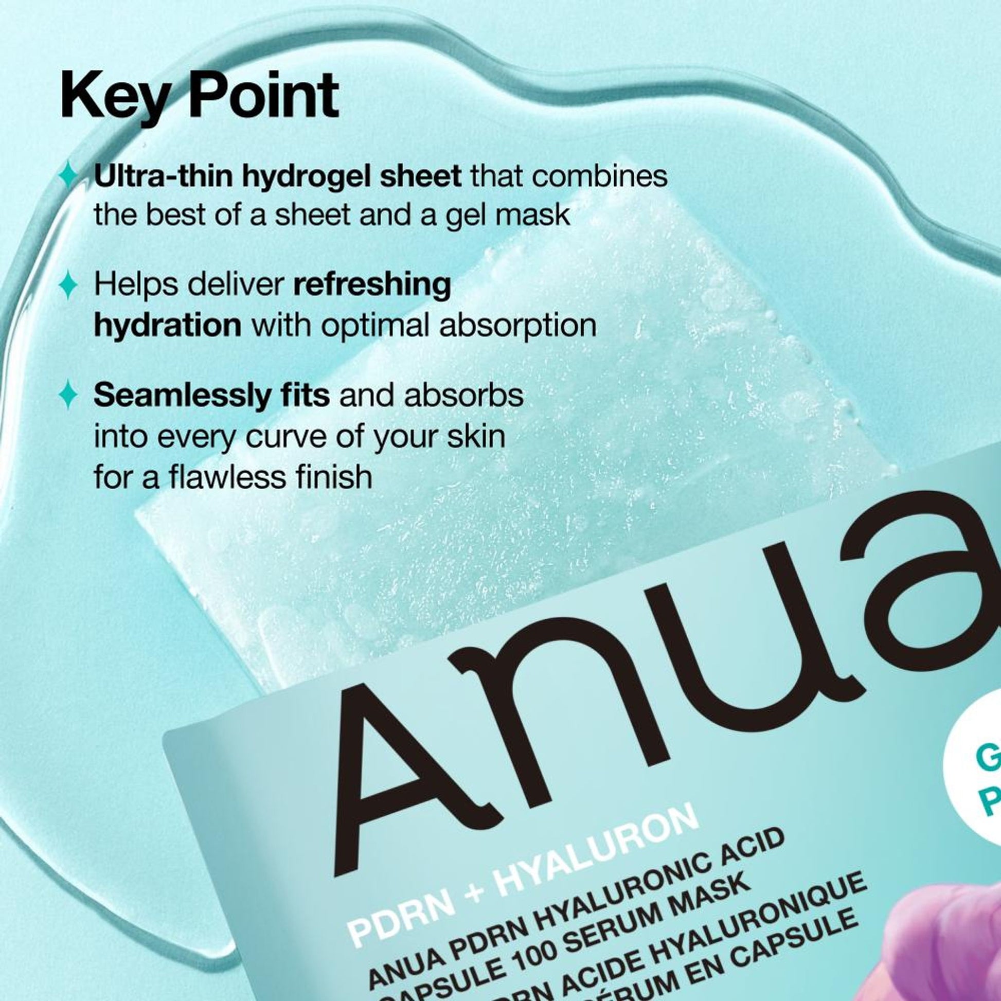 Anua PDRN Hyaluronic Acid Capsule 100 Serum Mask - K-Pop Demon Hunters Special Edition