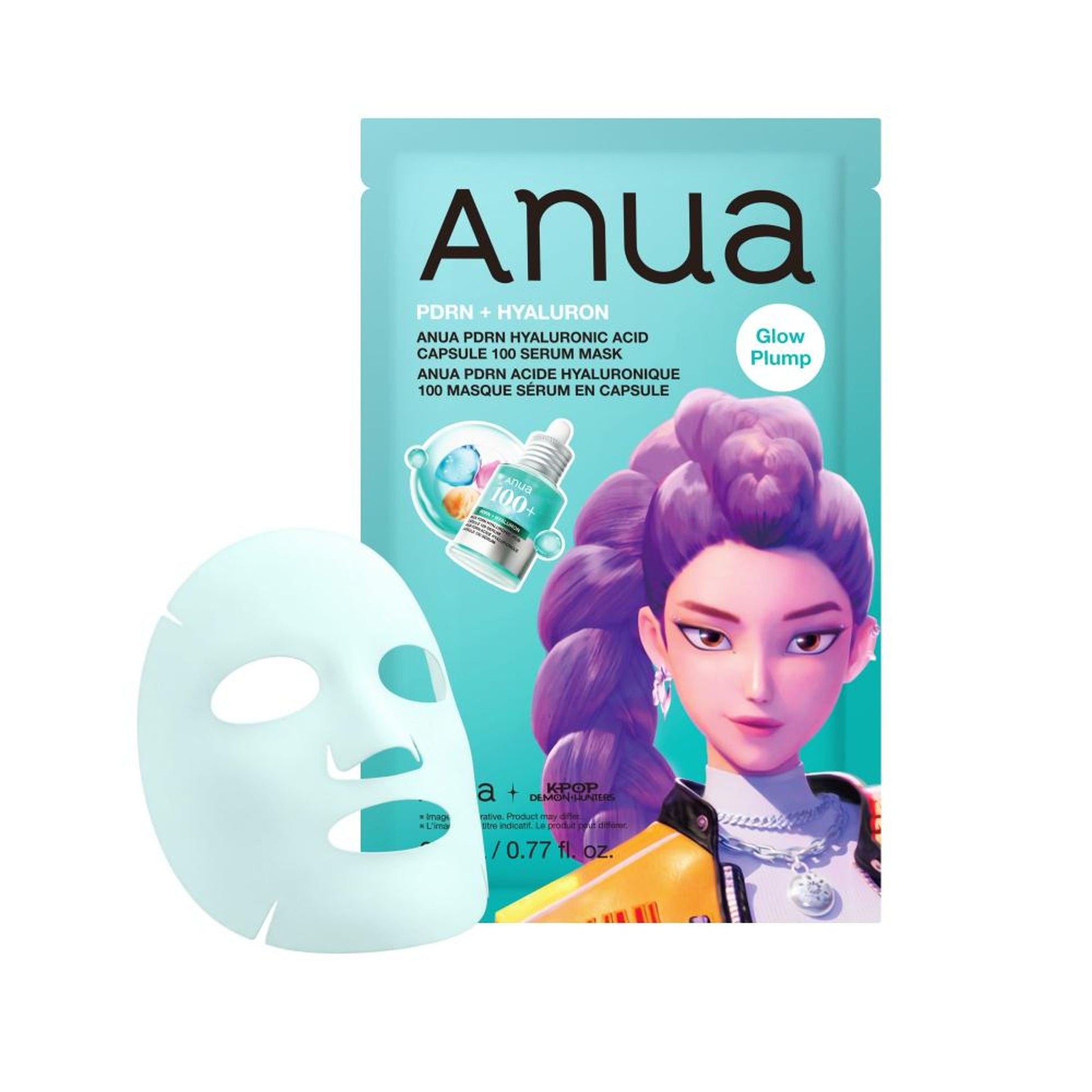 Anua PDRN Hyaluronic Acid Capsule 100 Serum Mask - K-Pop Demon Hunters Special Edition