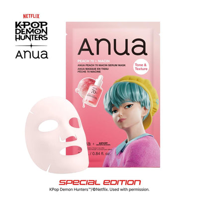 Anua Peach 70 Niacin Serum Face Mask - K-Pop Demon Hunters Special Edition