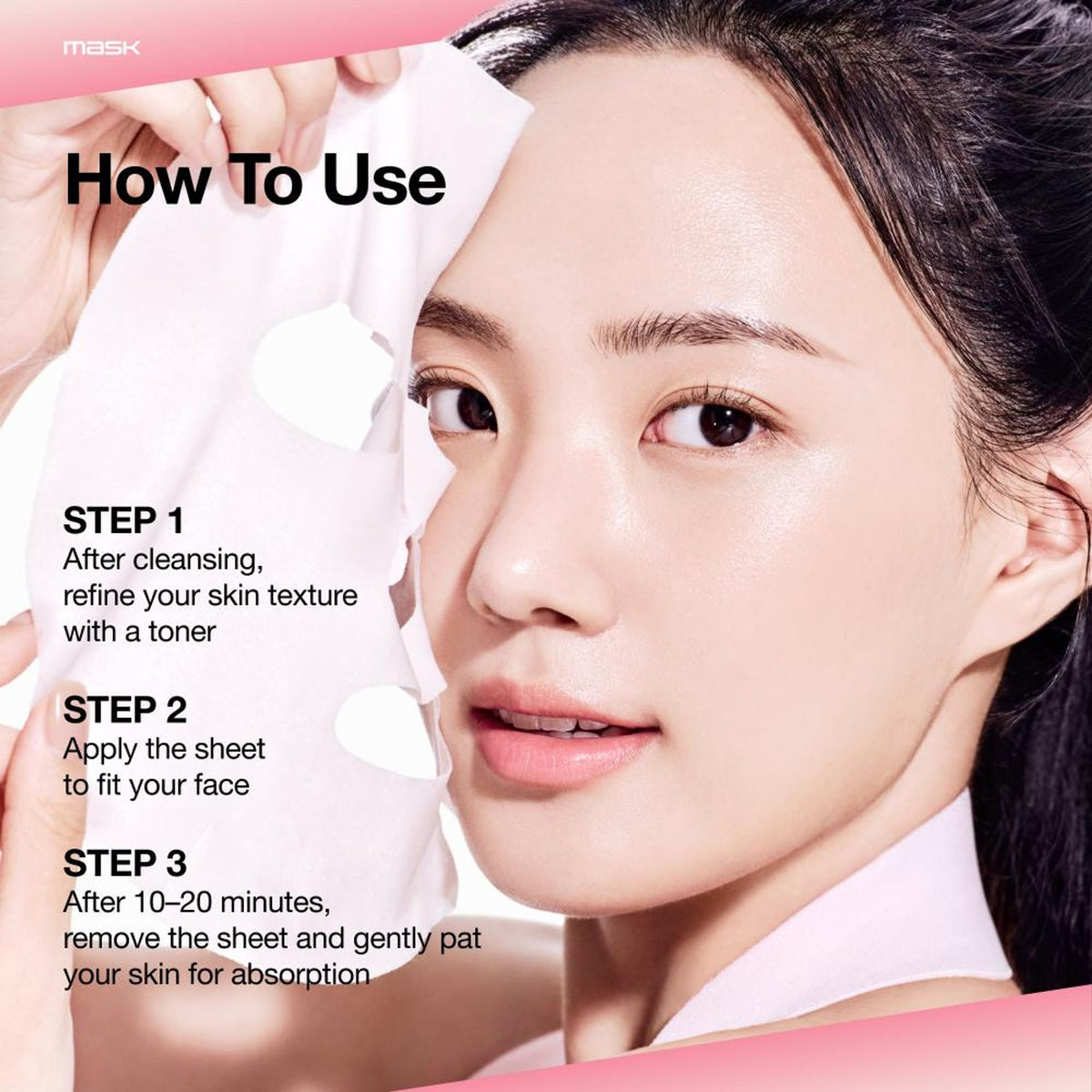 Anua Peach 70 Niacin Serum Face Mask from K-Pop Demon Hunters Special Edition, featuring peach-themed packaging and serum application.