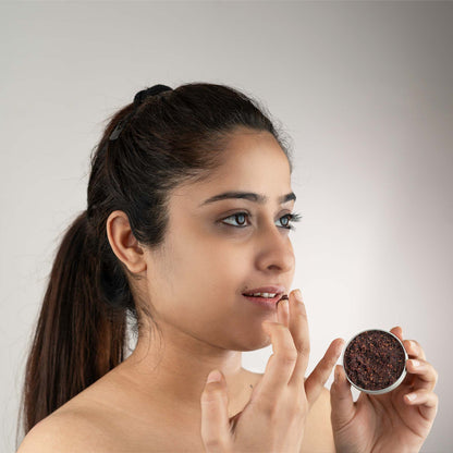 Nat Habit Beetroot Rose Fresh Lip Scrub, Lip Mask for Dark, Dry & Chapped Lips Natural Pink Lips