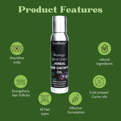 Ecoberry Moringa Small Onion Herbal Hair Growth Oil