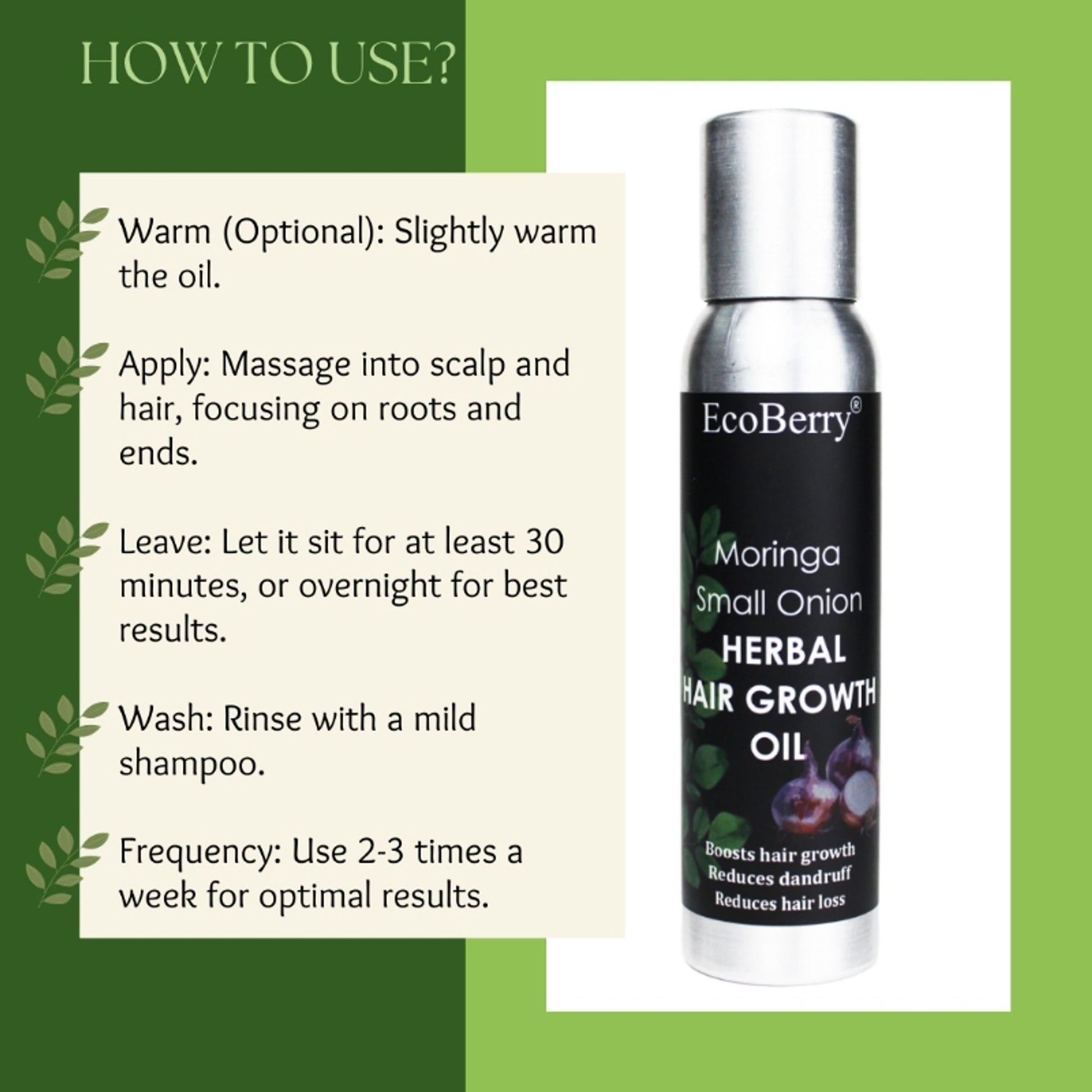 Ecoberry Moringa Small Onion Herbal Hair Growth Oil