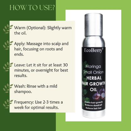 Ecoberry Moringa Small Onion Herbal Hair Growth Oil
