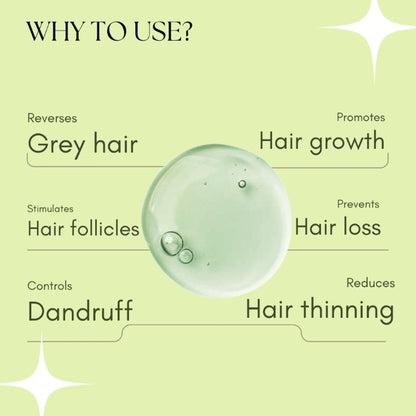 Ecoberry Hair Oil - with Bhringaraj Curry Leaves Indian Gooseberry for Hair Darkening