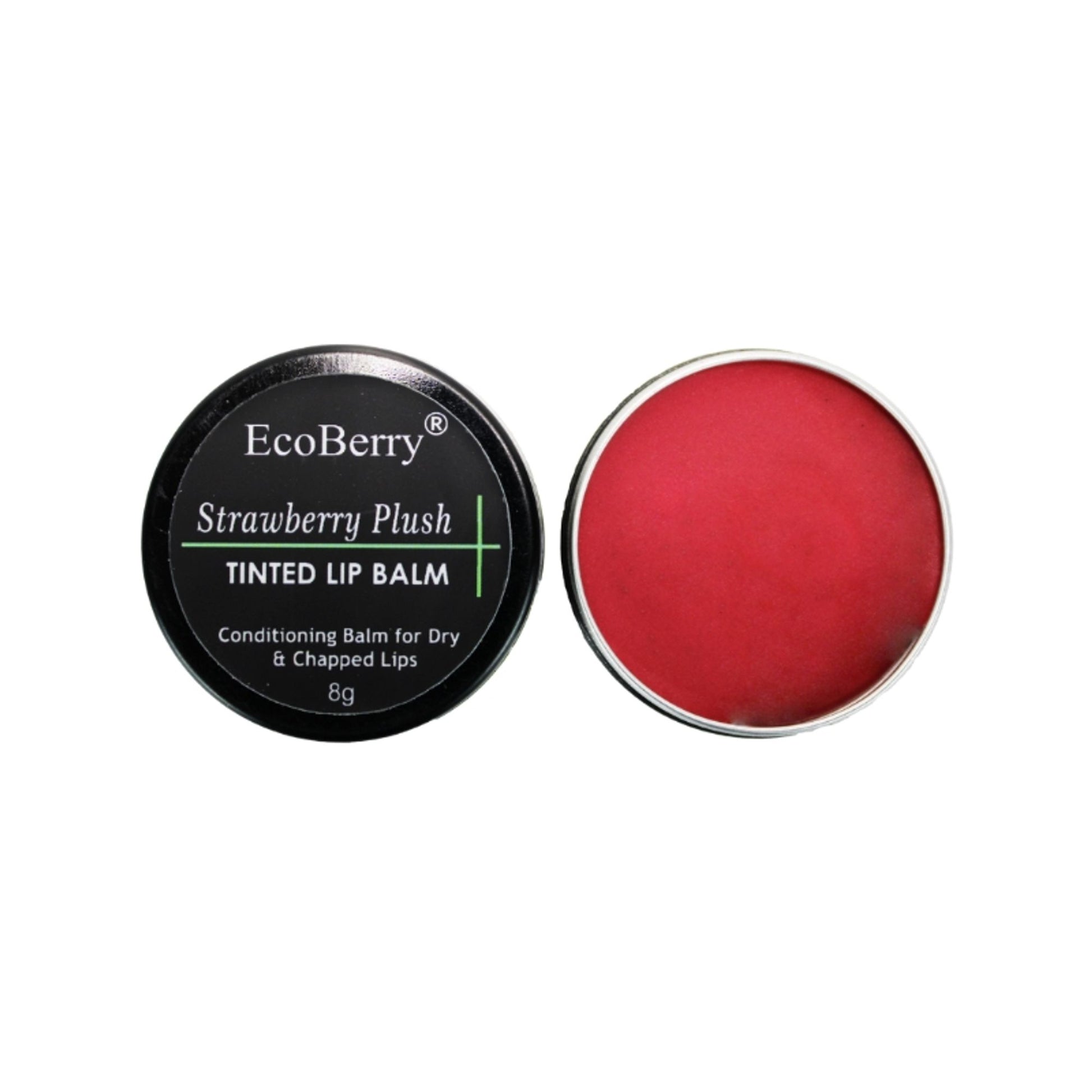 Ecoberry Strawberry Plush Tinted Lip Balm