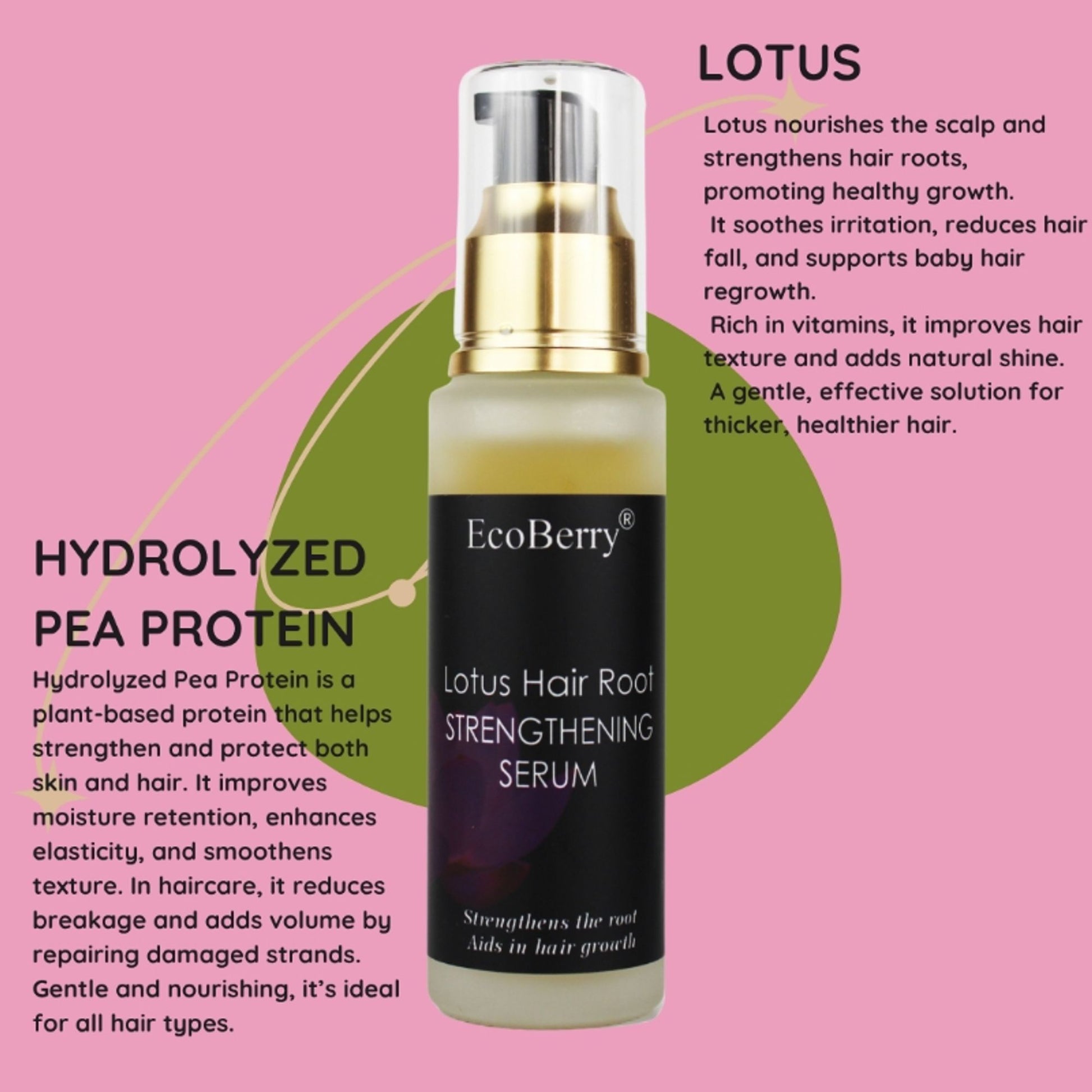 Ecoberry Lotus Hair Root Strengthening Hair Serum For Hair Growth