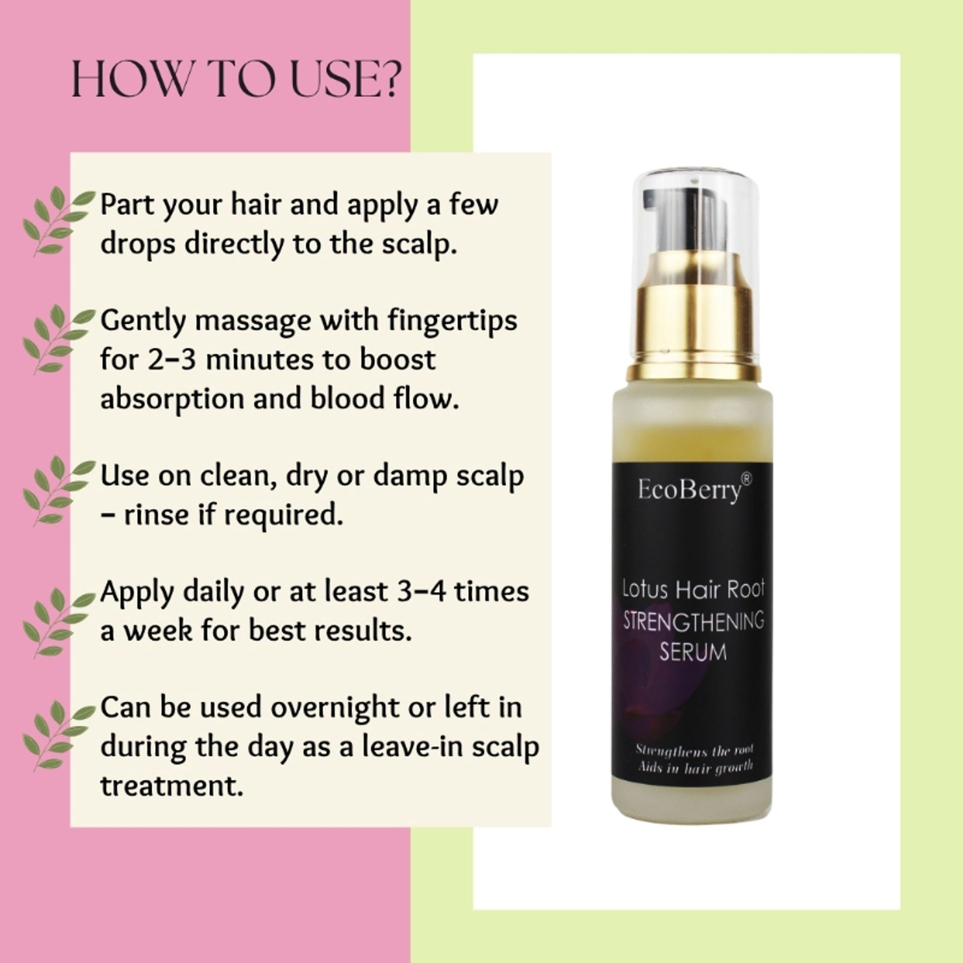 Ecoberry Lotus Hair Root Strengthening Hair Serum For Hair Growth