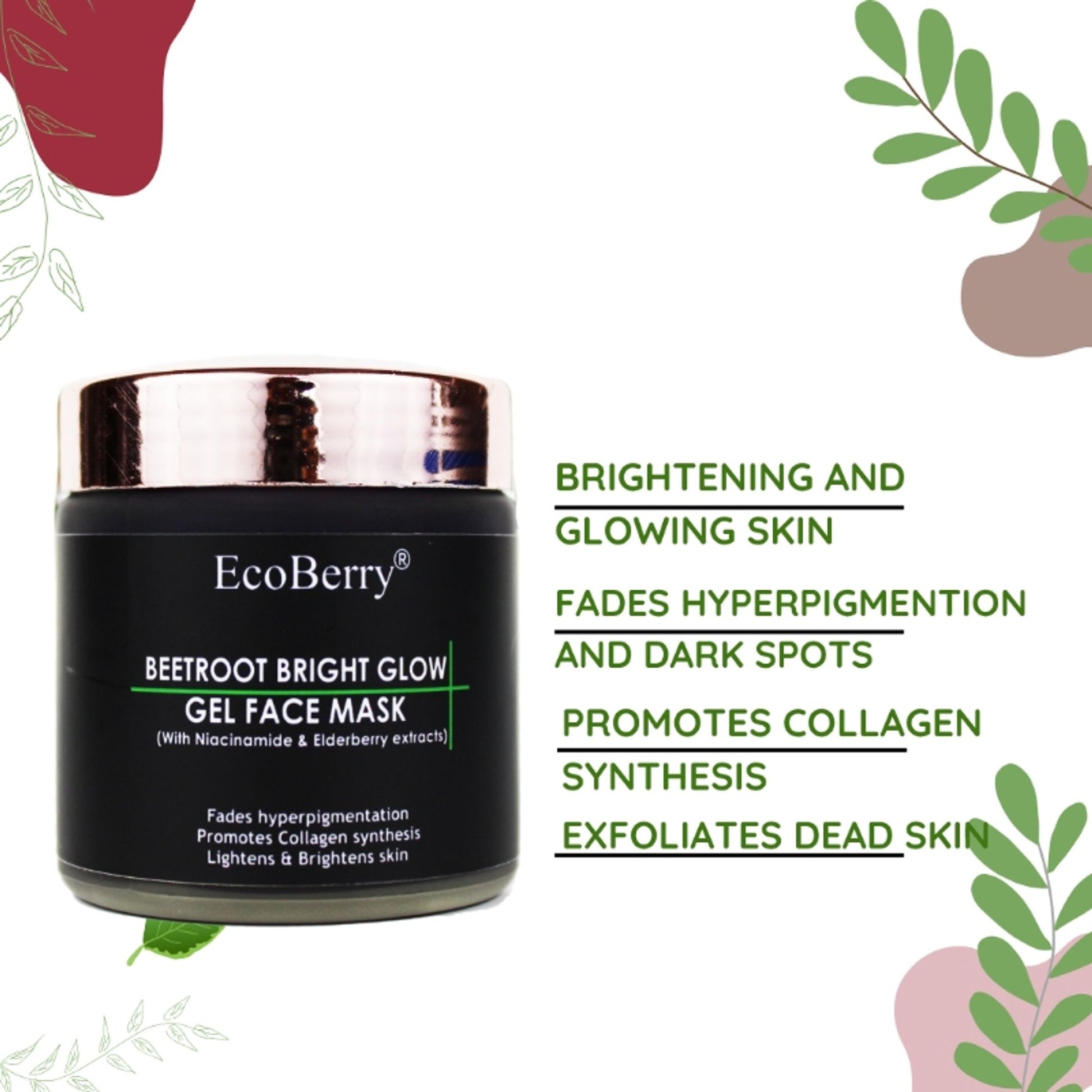 Ecoberry Beetroot Bright Glow Gel Face Mask