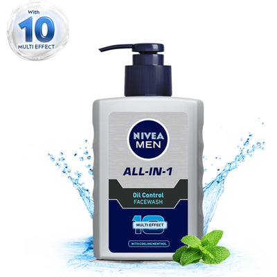 NIVEA Men Face Wash, Oil Control for 12hr Oil Control with 10x Vitamin C Effect