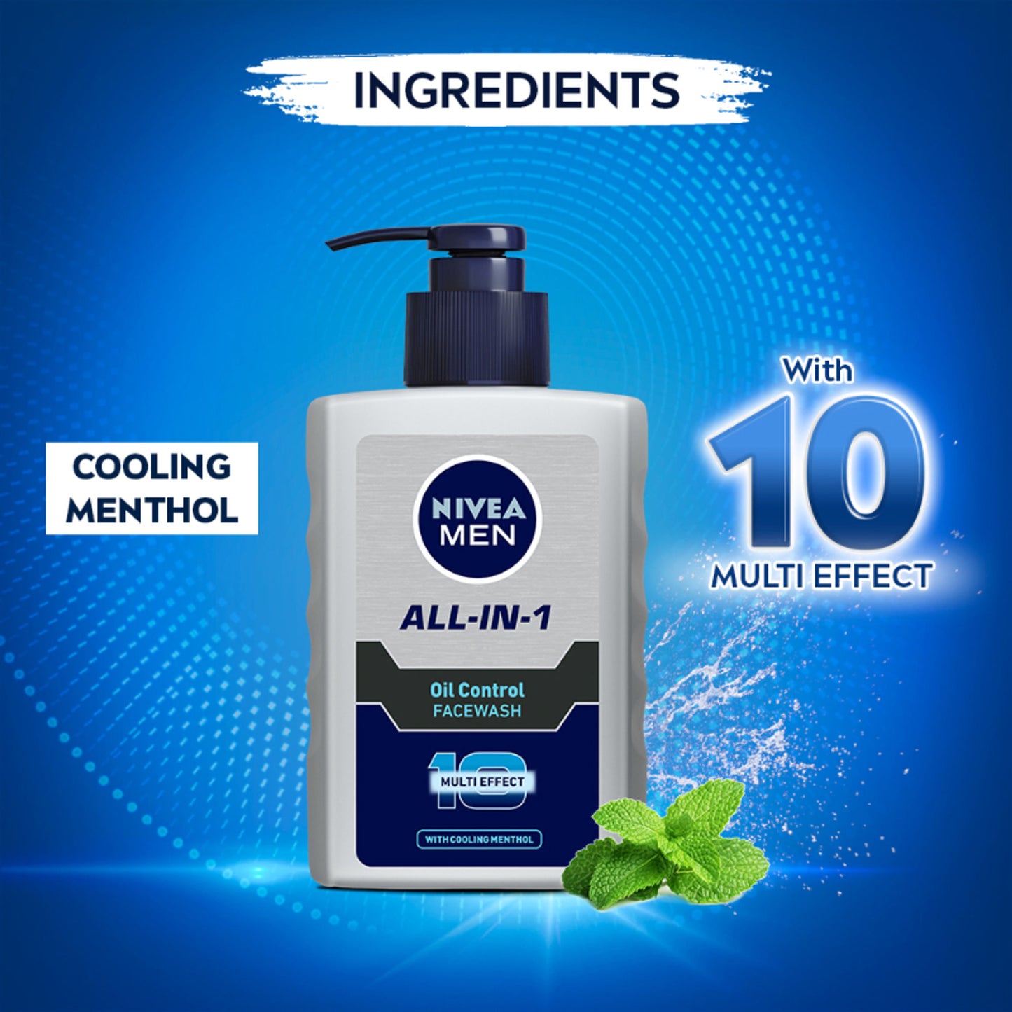 NIVEA Men Face Wash, Oil Control for 12hr Oil Control with 10x Vitamin C Effect