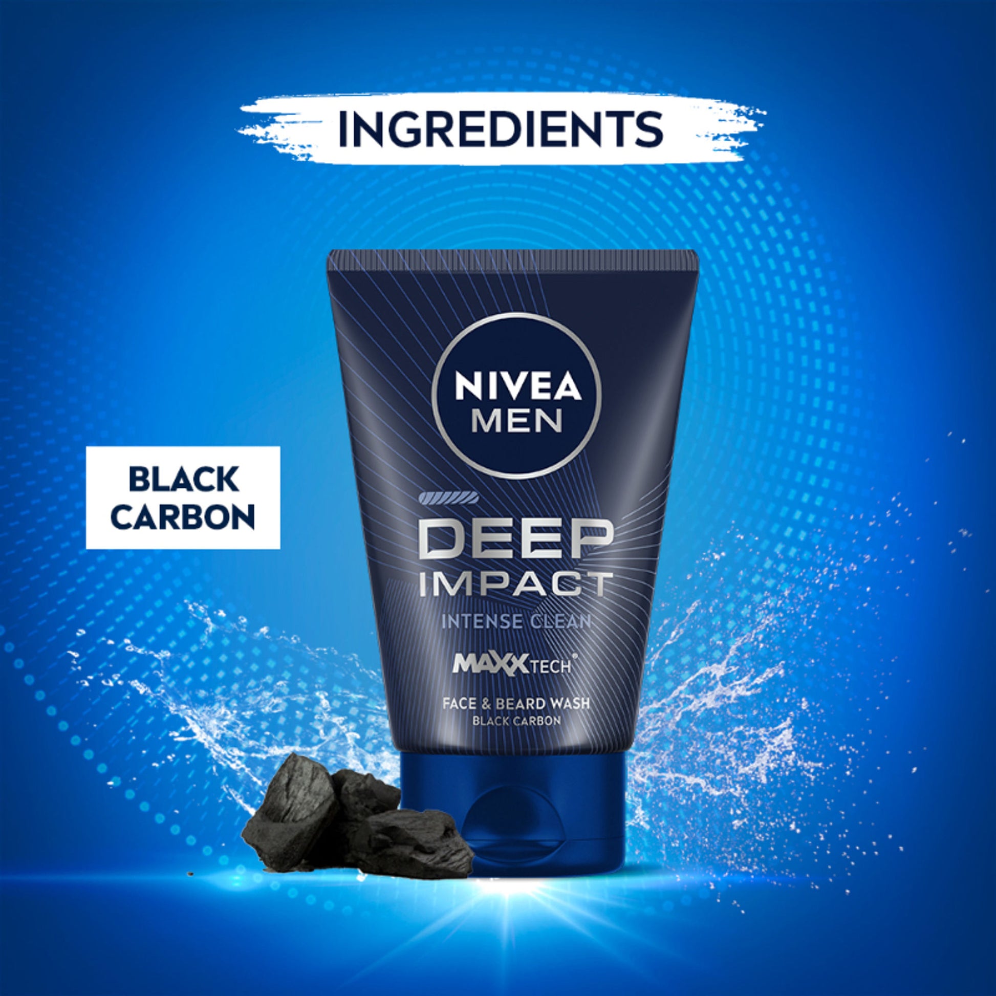 NIVEA Men Deep Impact Intense Clean Face Wash