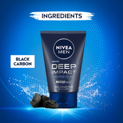 NIVEA Men Deep Impact Intense Clean Face Wash