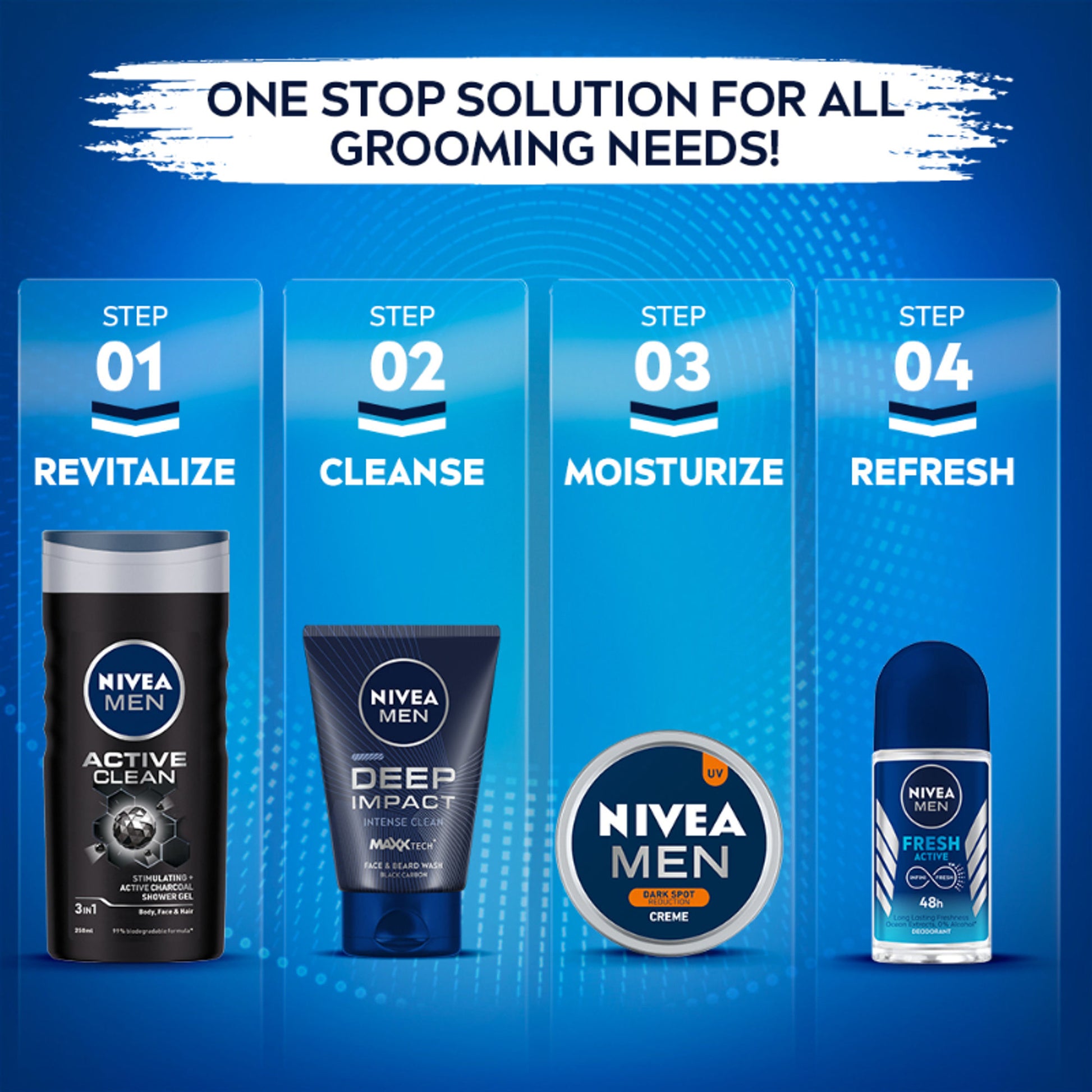 NIVEA Men Deep Impact Intense Clean Face Wash