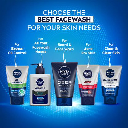 NIVEA Men Deep Impact Intense Clean Face Wash