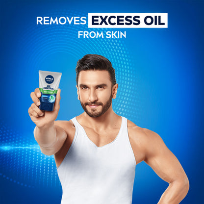 NIVEA MEN Face Wash for Oily Skin, Oil Control for 12hr Oil Control with 10x Vitamin C Effect