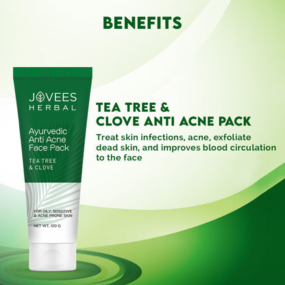 Jovees Antiseptic Anti Acne Face Pack Tea Tree & Clove