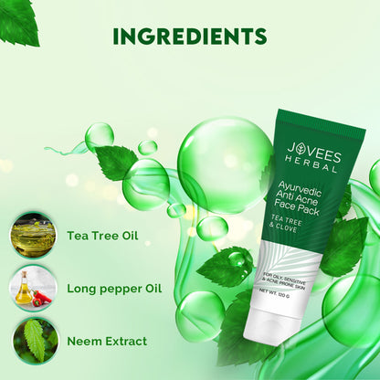 Jovees Antiseptic Anti Acne Face Pack Tea Tree & Clove