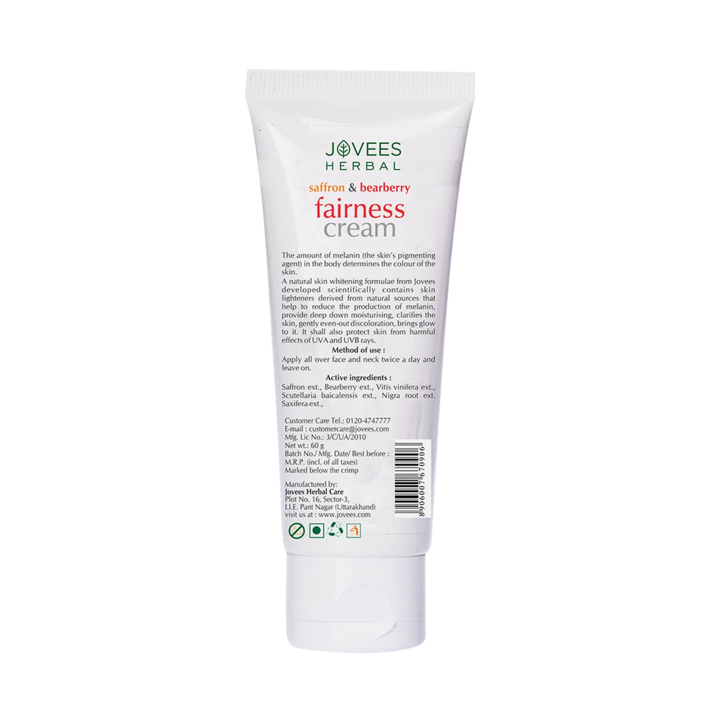 Jovees Saffron & Bearberry Fairness Cream