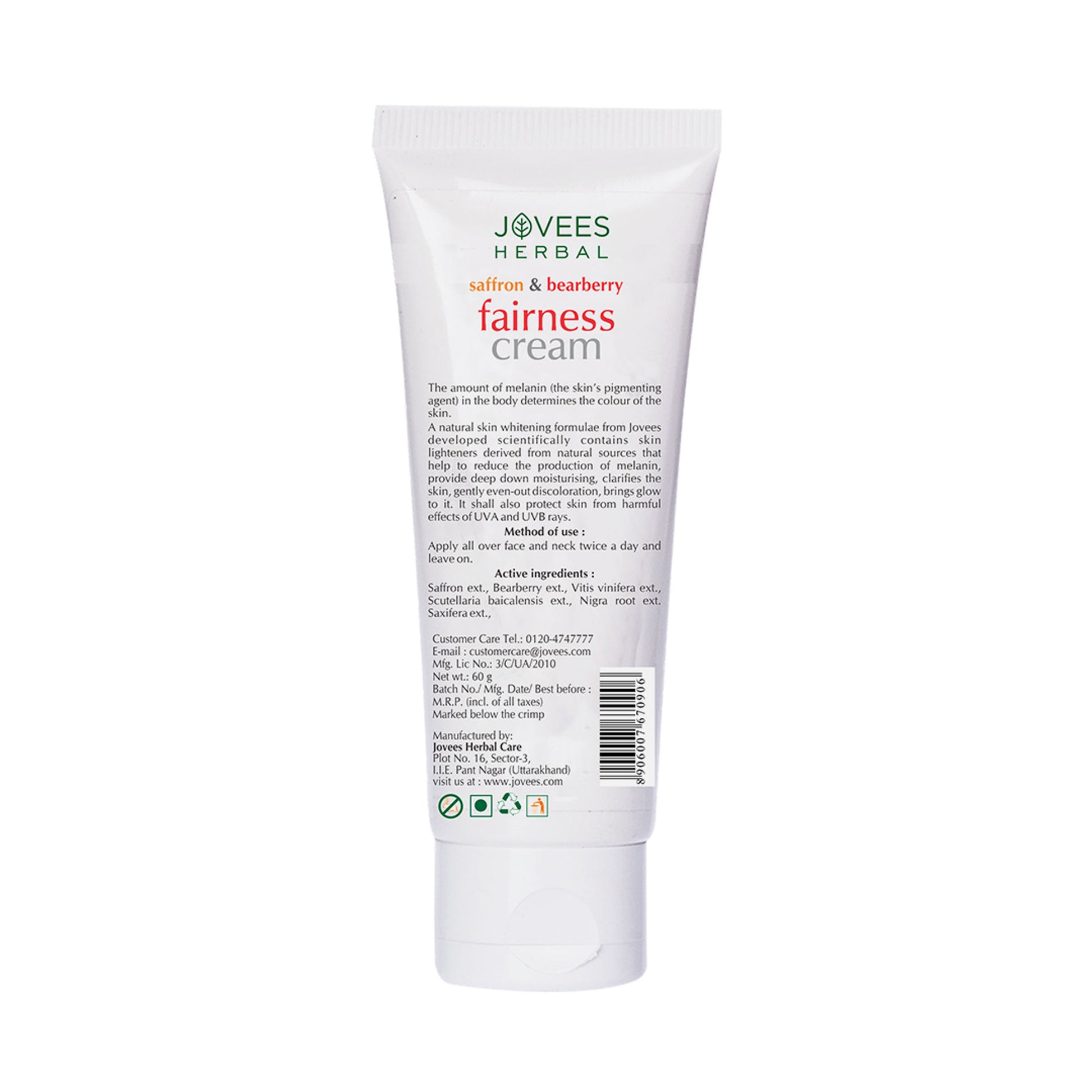 Jovees Saffron & Bearberry Fairness Cream