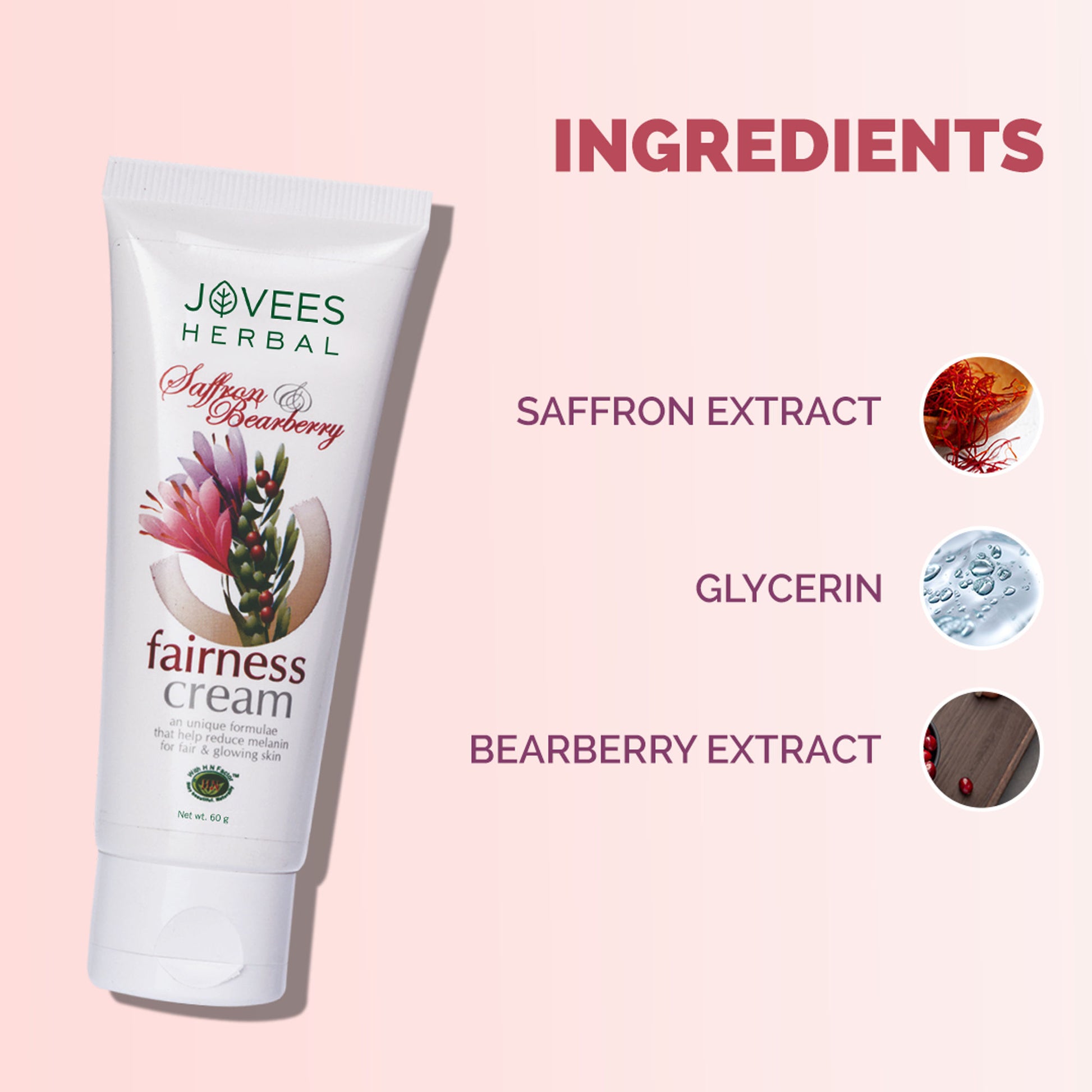 Jovees Saffron & Bearberry Fairness Cream