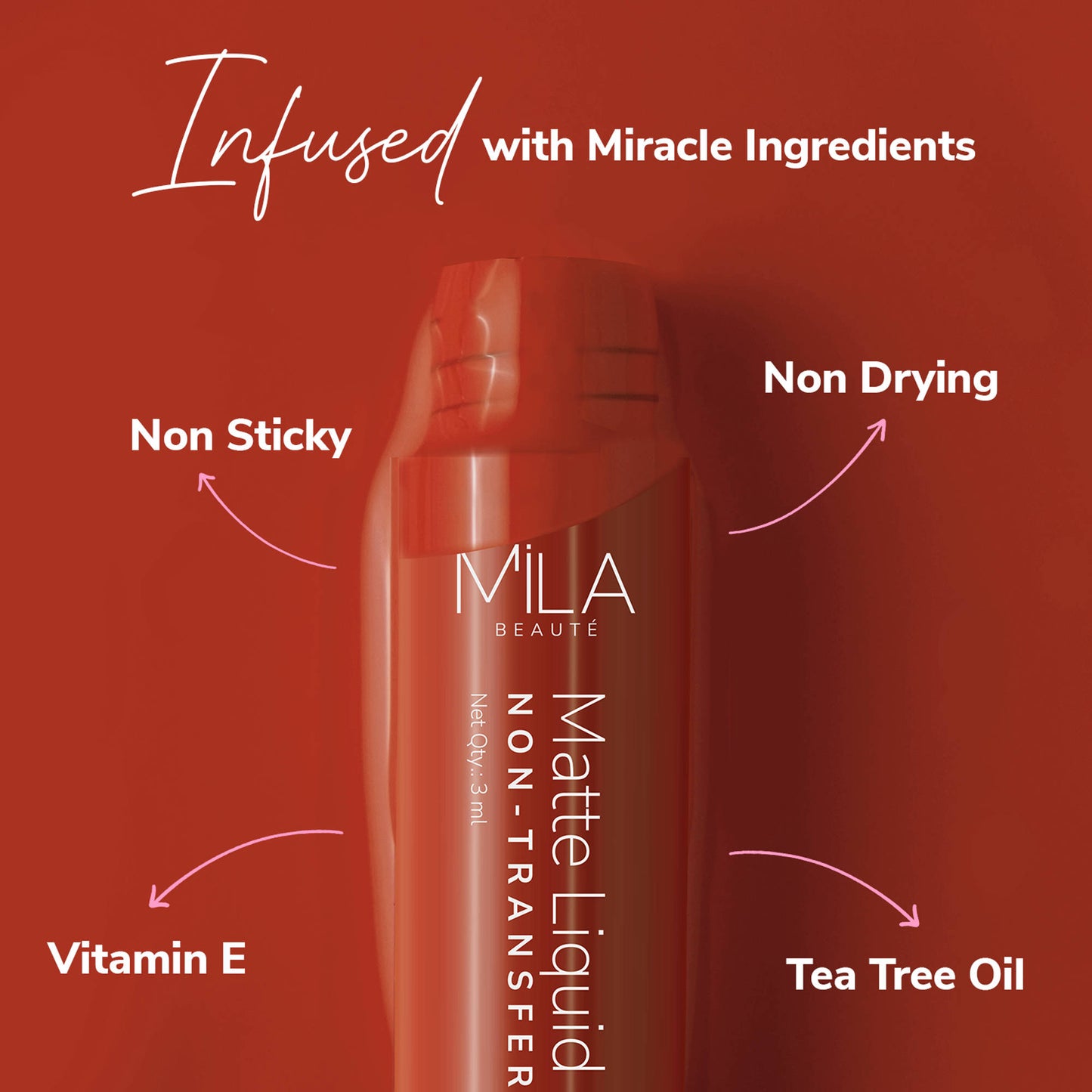 Mila Beauté Non Transfer Nudes & Browns Liquid Lipstick Set Of 3 Matte Finish