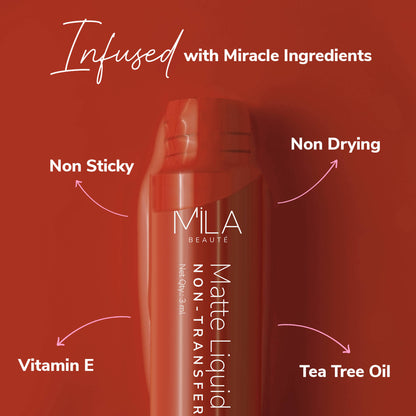 Mila Beauté Non Transfer Nudes & Browns Liquid Lipstick Set Of 3 Matte Finish