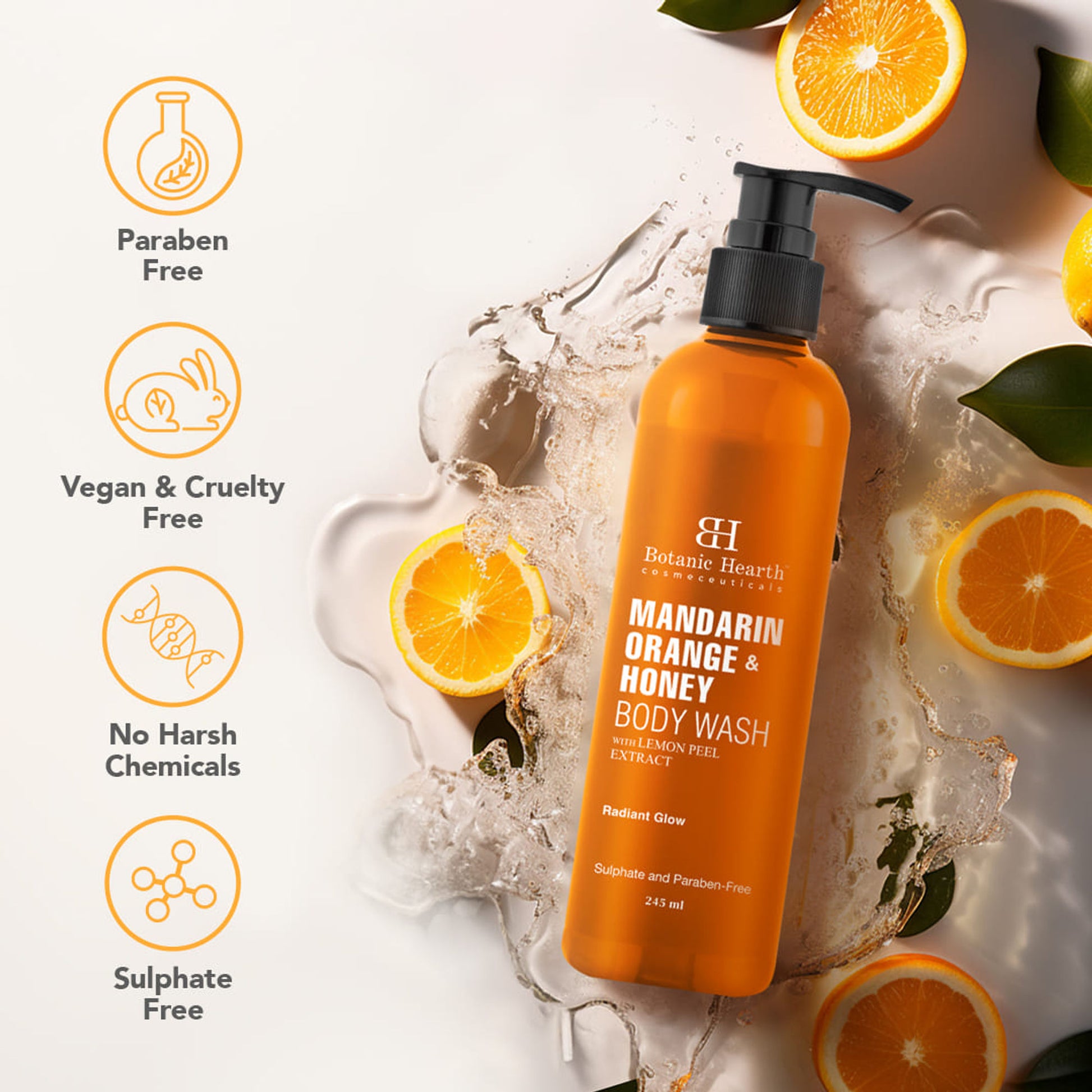 Botanic Hearth Mandarin Orange & Honey Body Wash