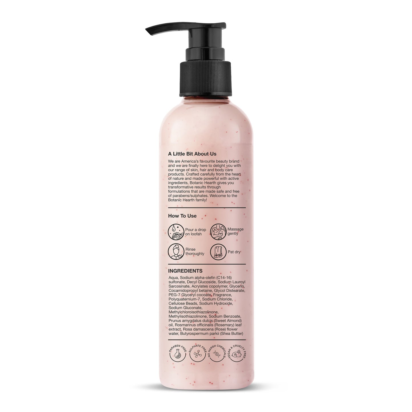 Botanic Hearth British Rose & Almond Body Wash