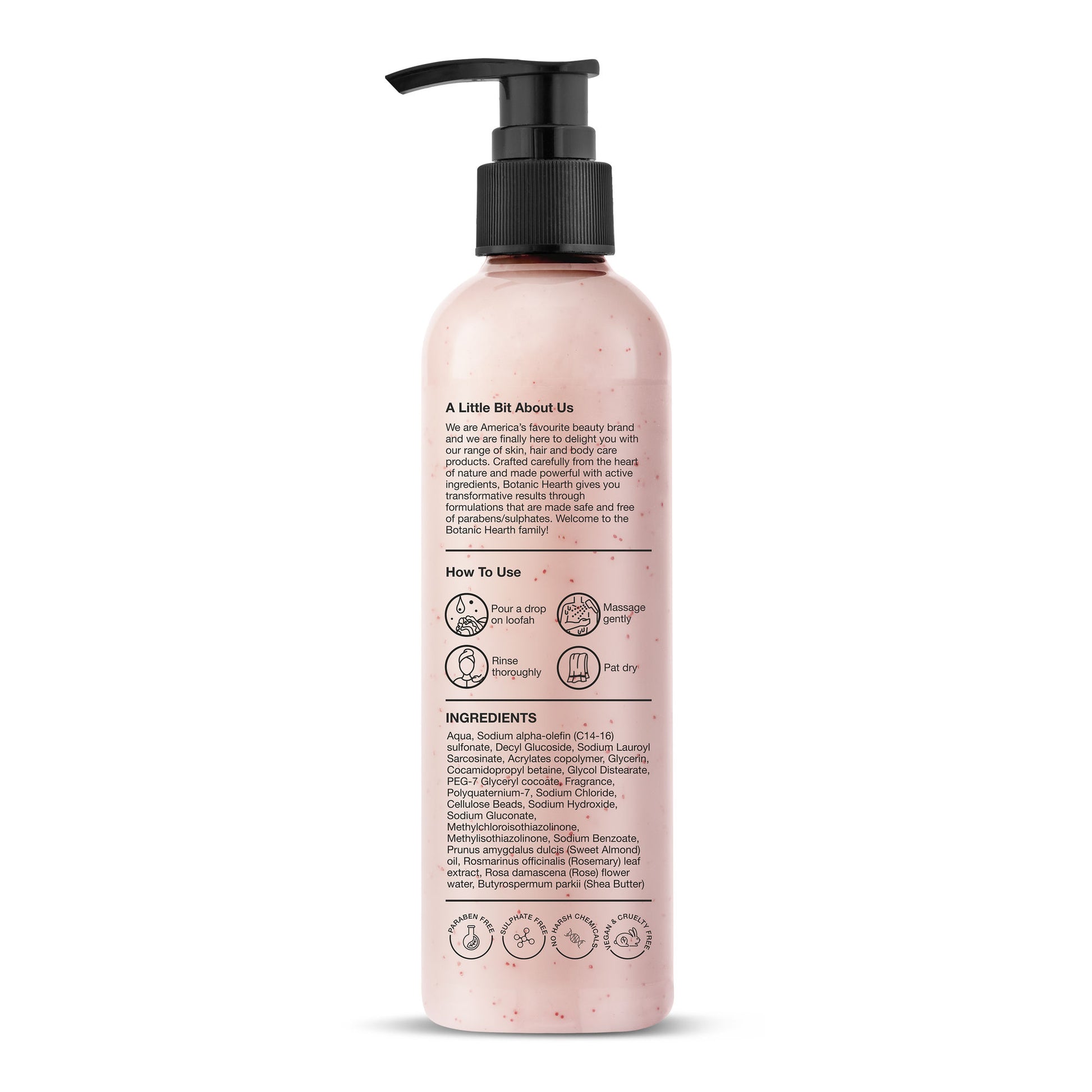 Botanic Hearth British Rose & Almond Body Wash