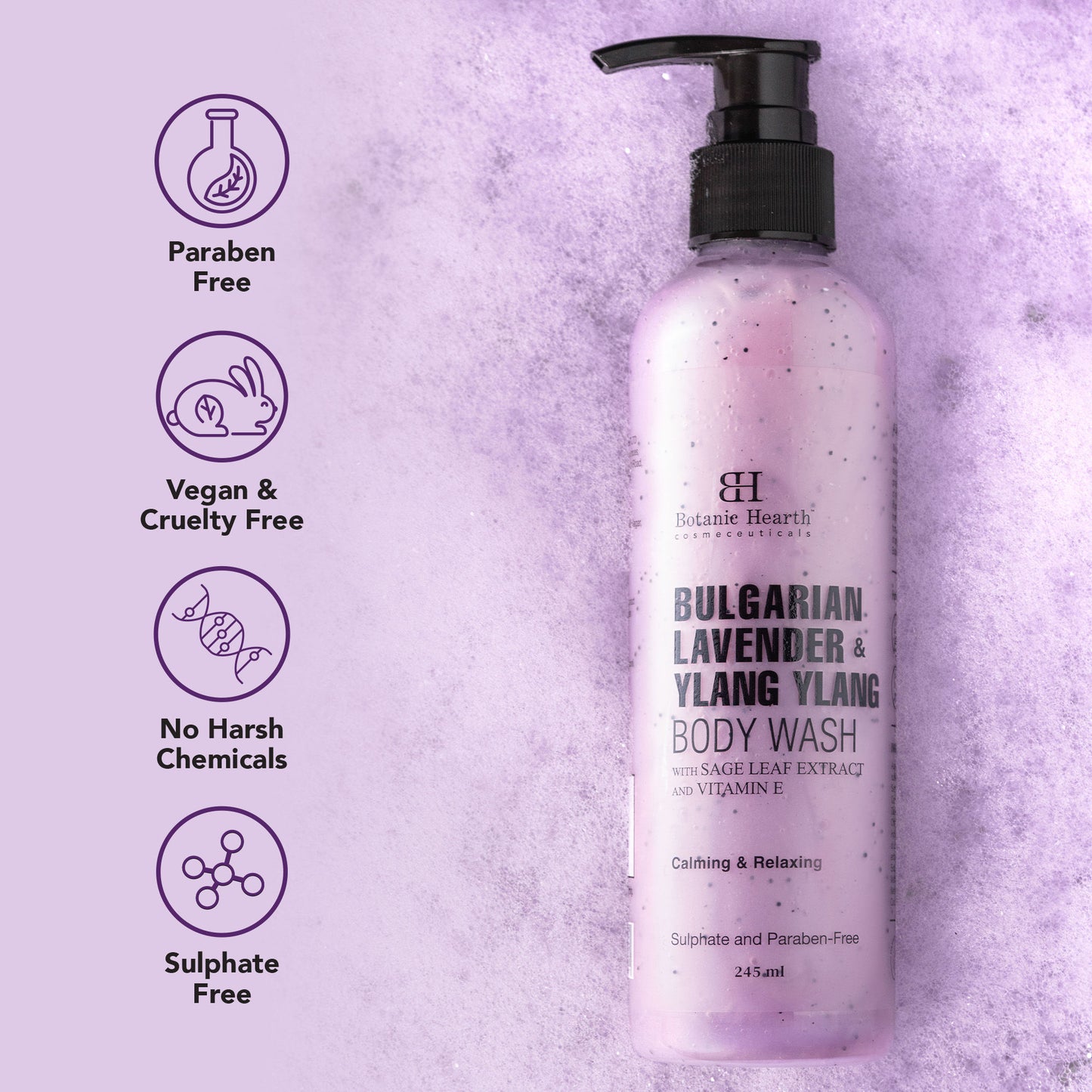 Botanic Hearth Bulgarian Lavender & Ylang Ylang Body Wash