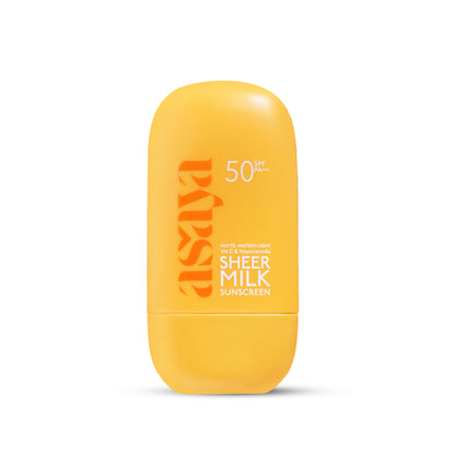 Asaya In-Vivo Tested Sheer Milk Sunscreen SPF 50 PA++++ for Brightening & No White Cast