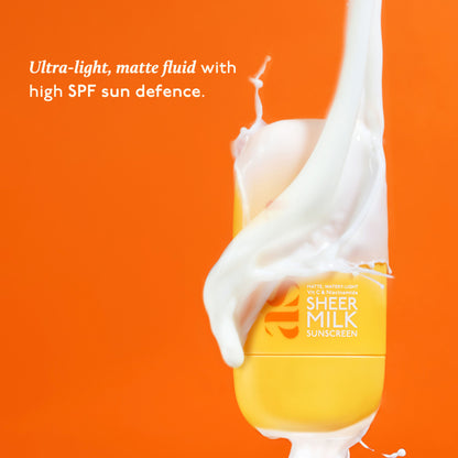 Asaya In-Vivo Tested Sheer Milk Sunscreen SPF 50 PA++++ for Brightening & No White Cast