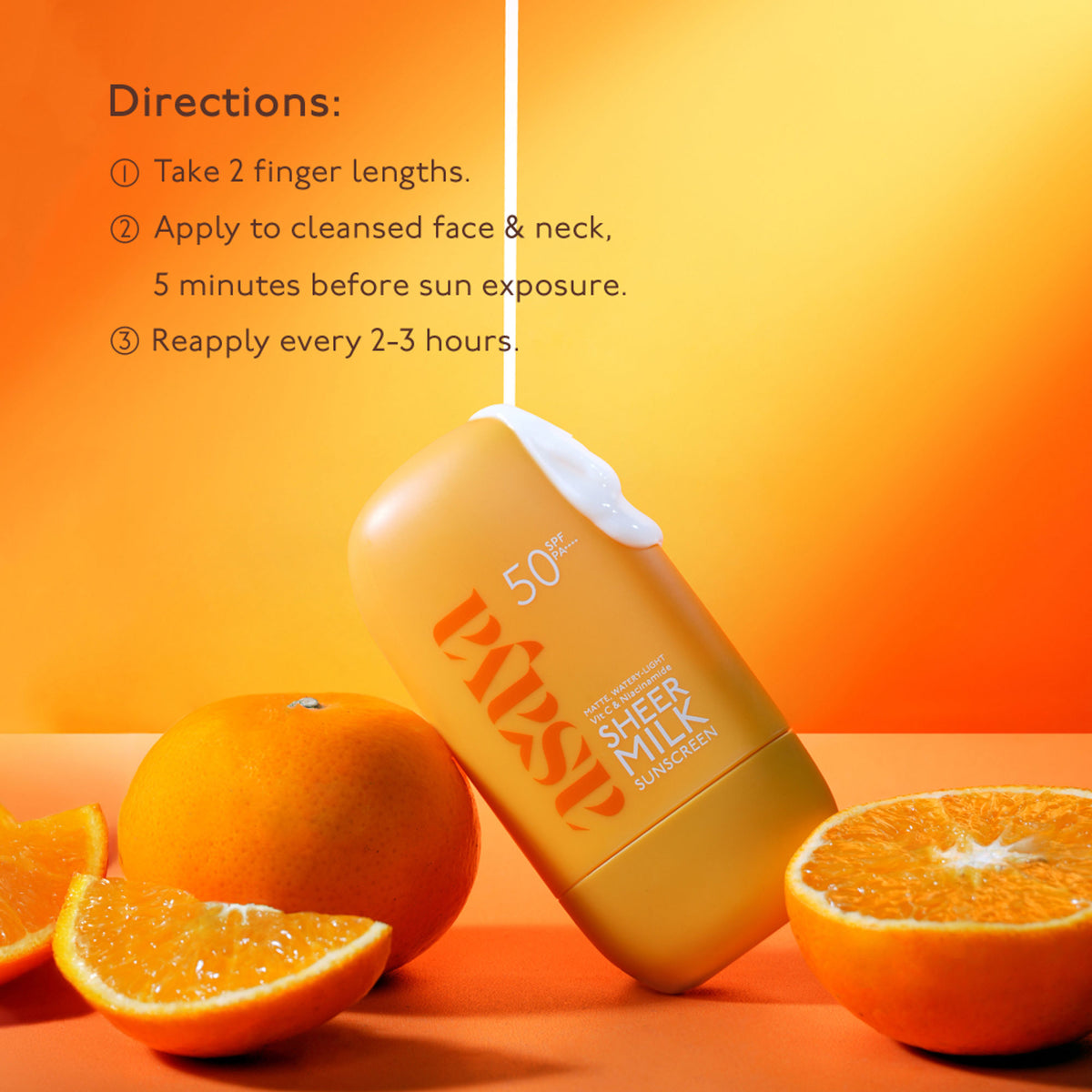 Asaya In-Vivo Tested Sheer Milk Sunscreen SPF 50 PA++++ for Brightening & No White Cast