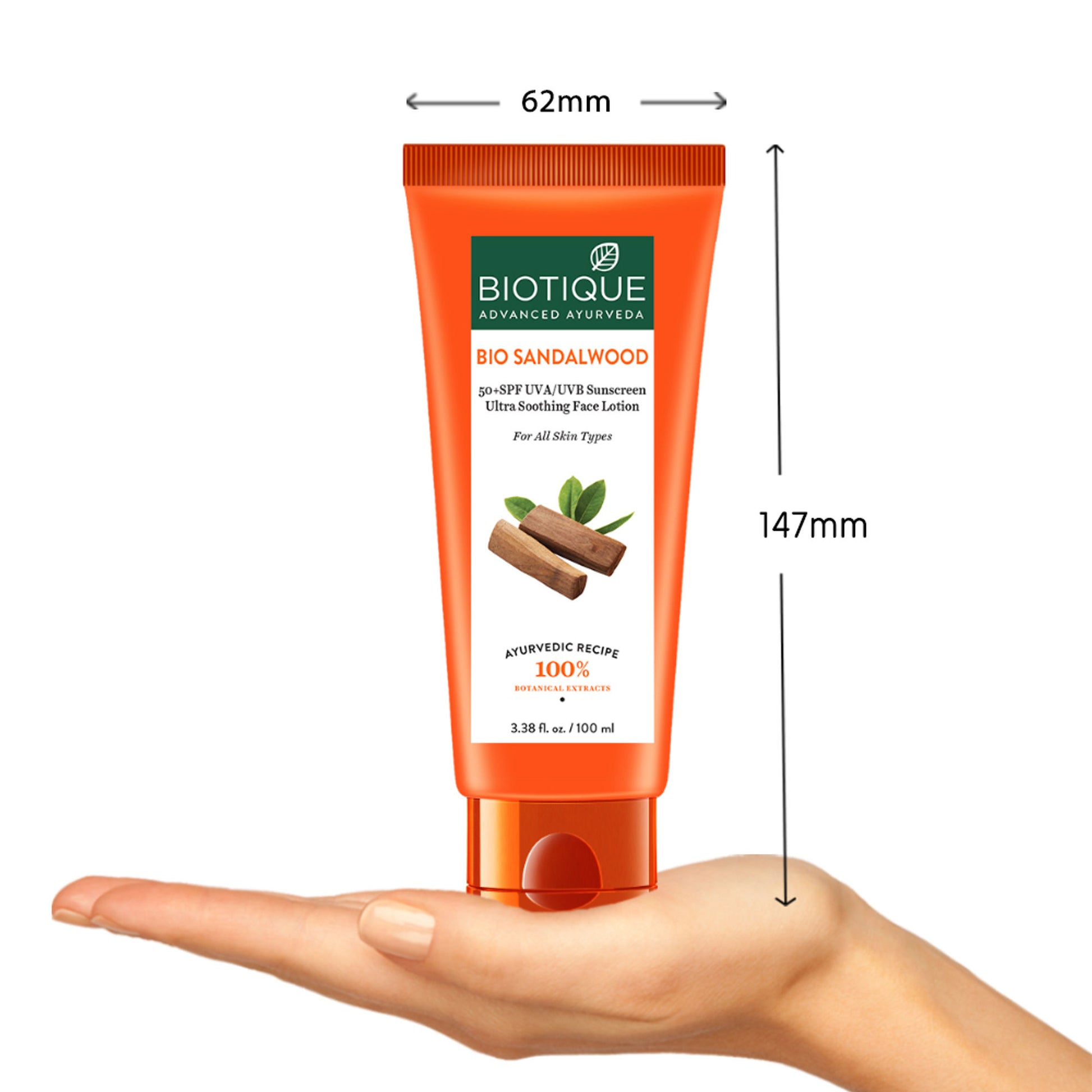 Biotique Bio Sandalwood 50+ SPF Sunscreen Ultra Soothing Face Lotion