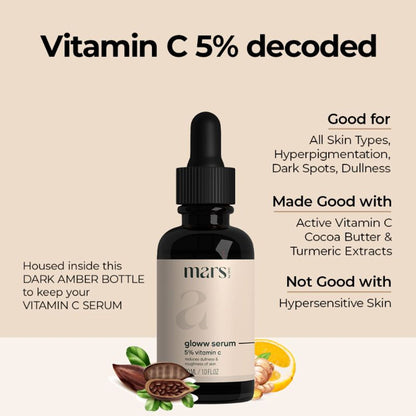 Mars by GHC Vitamin C Face Serum With 5% Niacinamide For Dry & Sensitive Skin